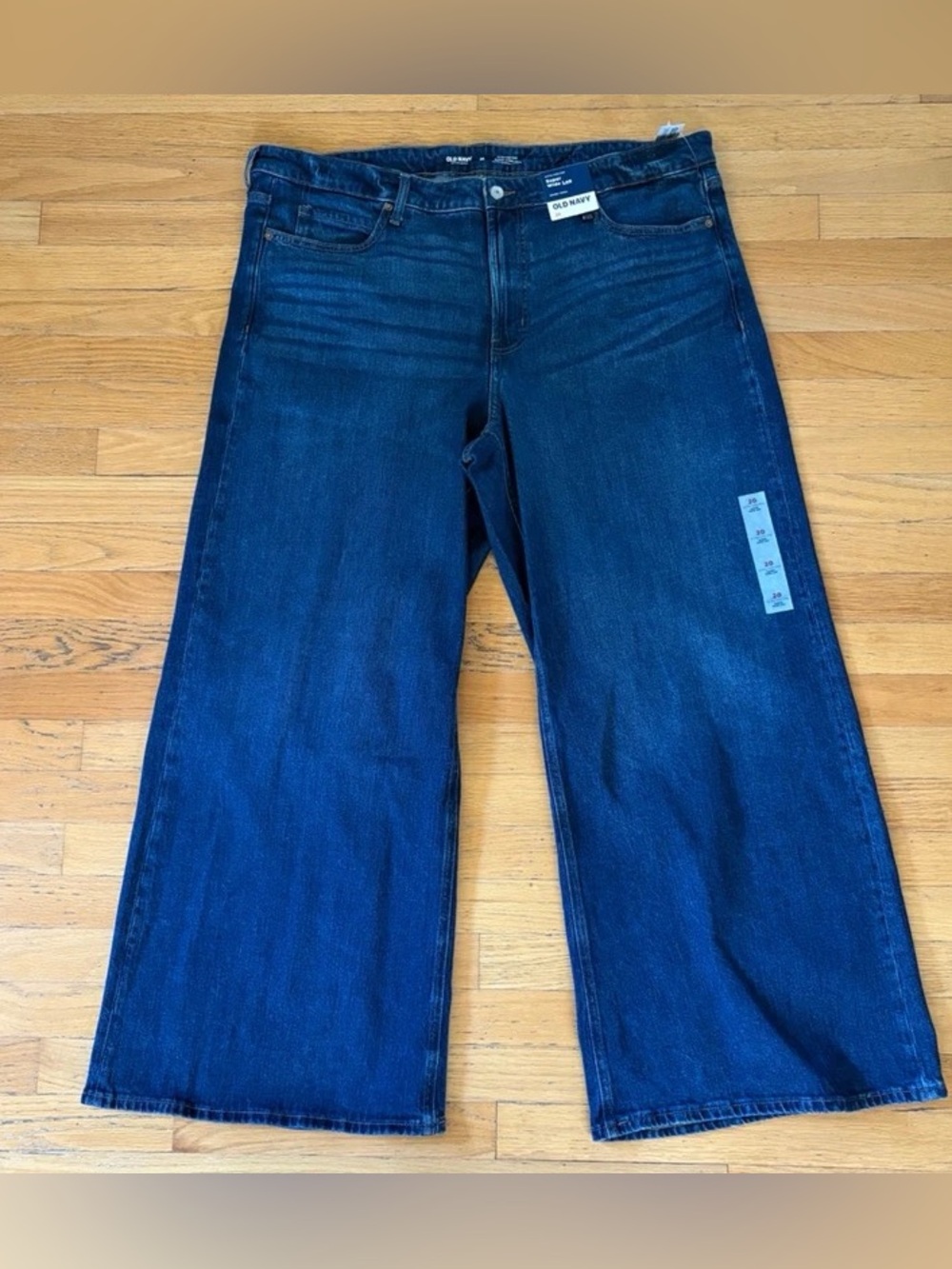 Old Navy Extra High-Rise Super Wide-Leg Pants Draped Denim - Light Blue (20)